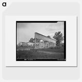 Remains of storefronts in Fullerton, Louisiana - Dorothea Lange Poster.