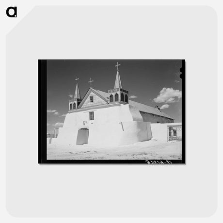 アートポストカード-Isleta Church
 - ラッセル リー Postcard.