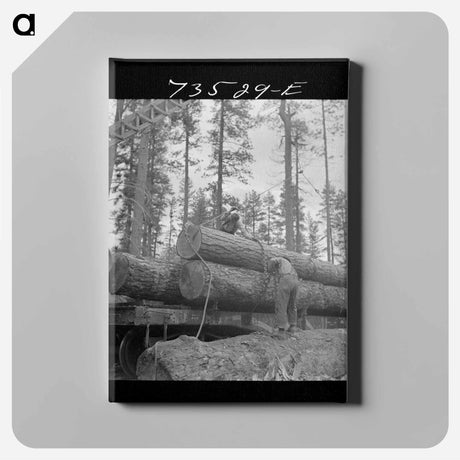 アートパネル-Loading Logs, Malheur National Forest
 - ラッセル リー Canvas.