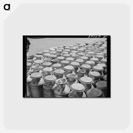 アートポストカード-Dairymen's Milk Cans
 - ラッセル リー Postcard.