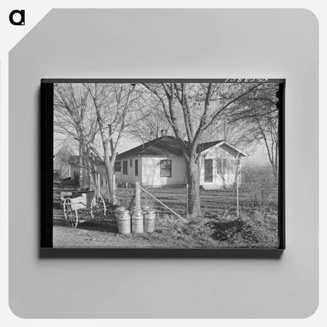 アートパネル-Farmhouse with Milk Cans
 - ラッセル リー Canvas.
