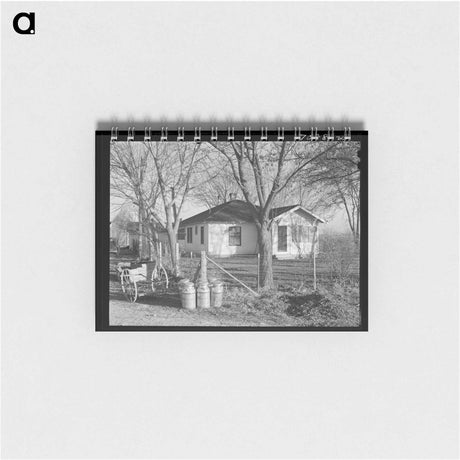 アートメモ帳-Farmhouse with Milk Cans
 - ラッセル リー Memo.