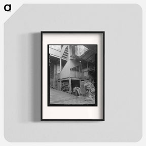 アートポスター-Backyard. North Beach District (Italians). San Francisco, California. - ドロテア ラング Poster.