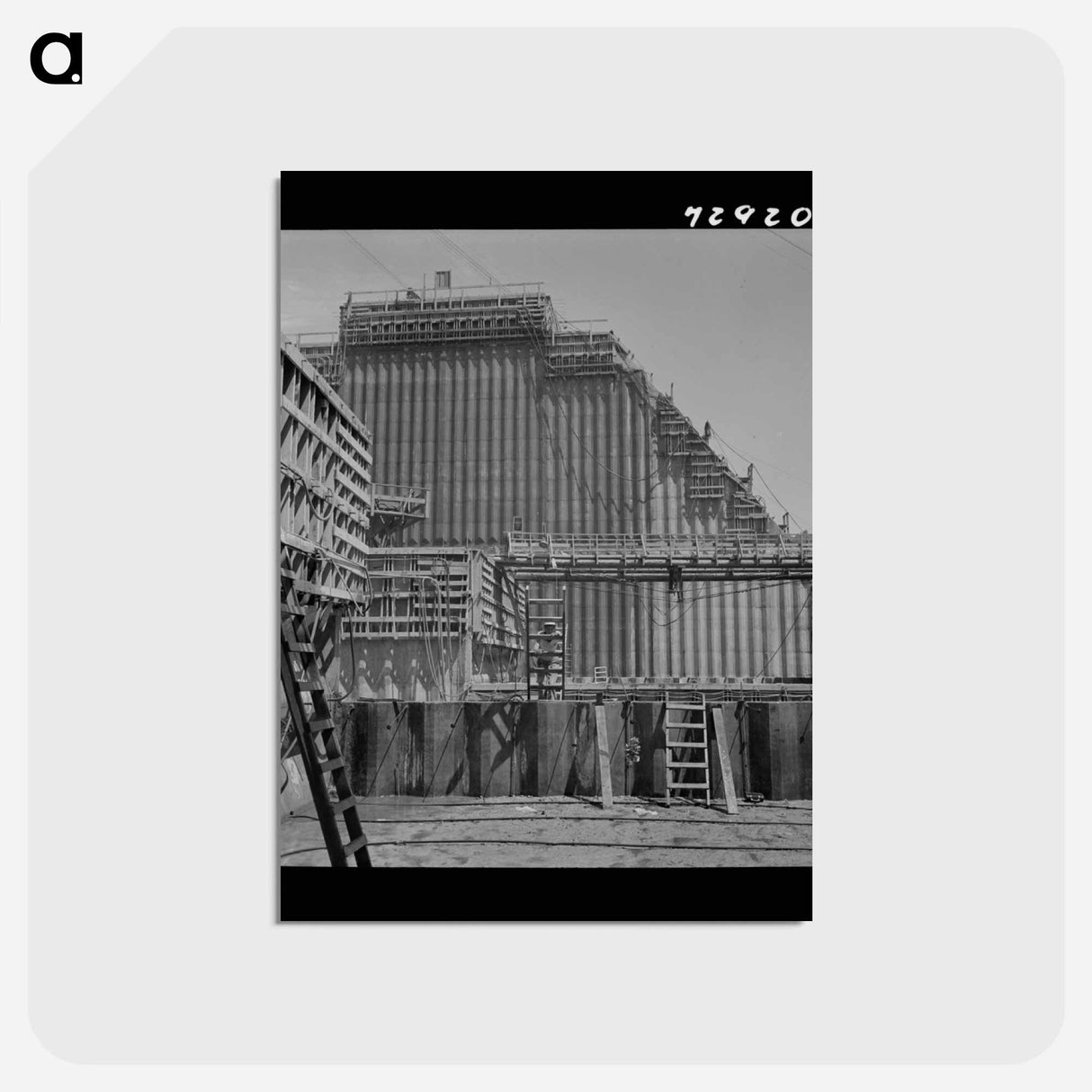 アートポストカード-Shasta Dam Under Construction
 - ラッセル リー Postcard.