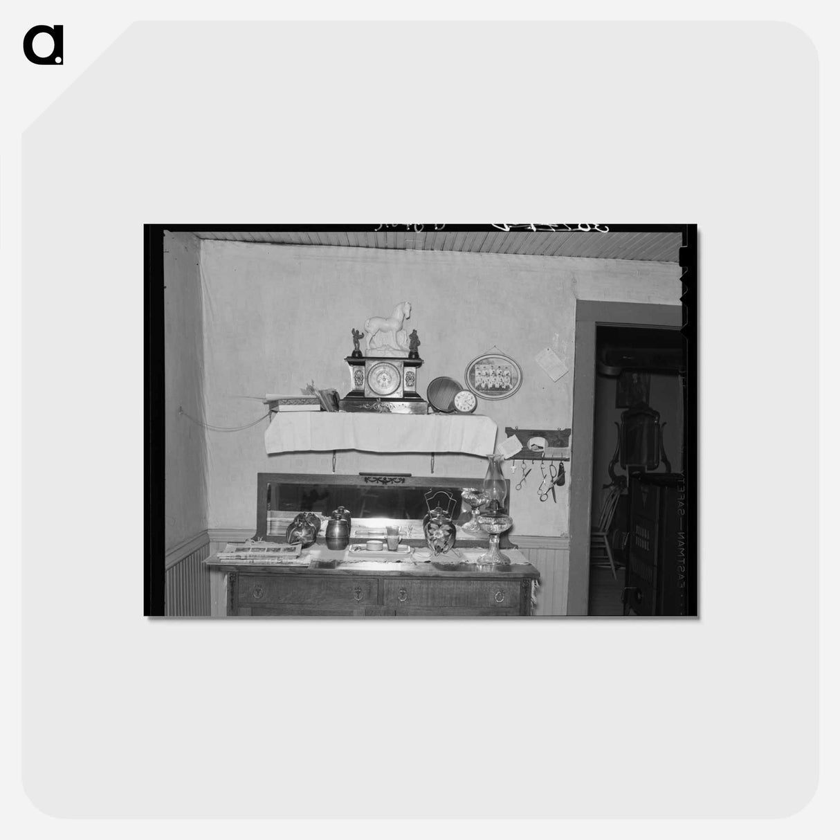 アートポストカード-Sod House Interior
 - ラッセル リー Postcard.