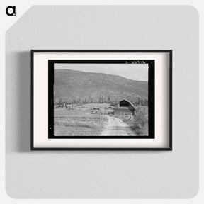 アートポスター-Father's farm in foreground, son's place adjoining - ドロテア ラング Poster.