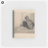 アートメモ帳-Deux chats sur un meuble
 - ボストン公共図書館 Memo.