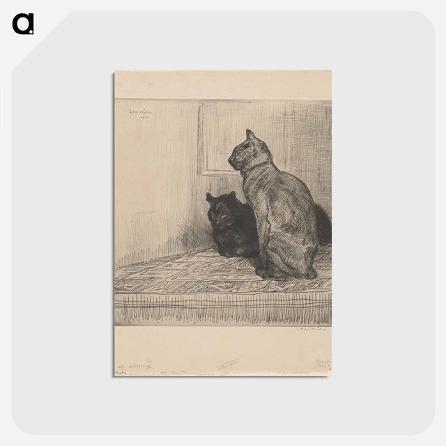 アートポストカード-Deux chats sur un meuble
 - ボストン公共図書館 Postcard.