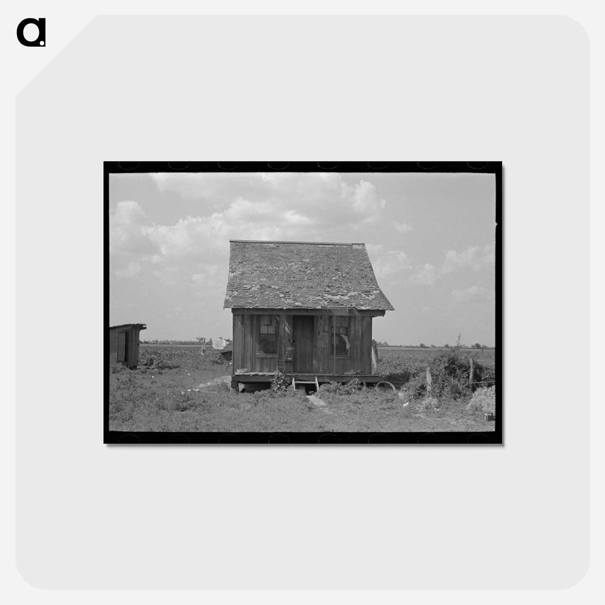 アートポストカード-Front Porch of Sharecropper Cabin
 - ラッセル リー Postcard.
