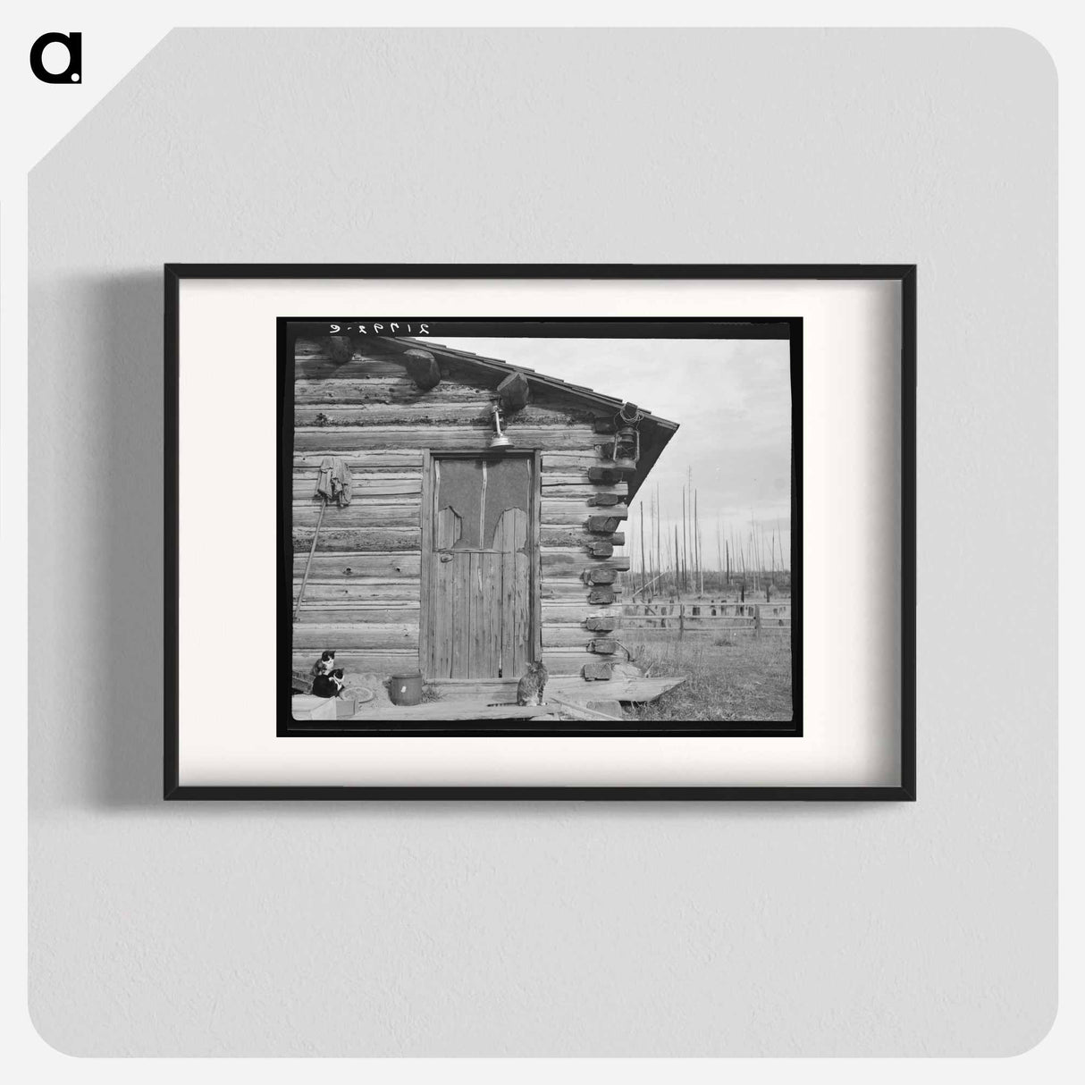 Log home. Farm established six years ago. Priest River Peninsula, Bonner County, Idaho. - Dorothea Lange Poster.