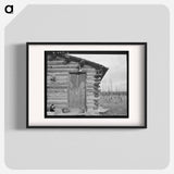 Log home. Farm established six years ago. Priest River Peninsula, Bonner County, Idaho. - ドロテア ラング Poster.