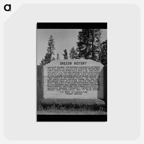 アートポストカード-Lane County Sign
 - ラッセル リー Postcard.