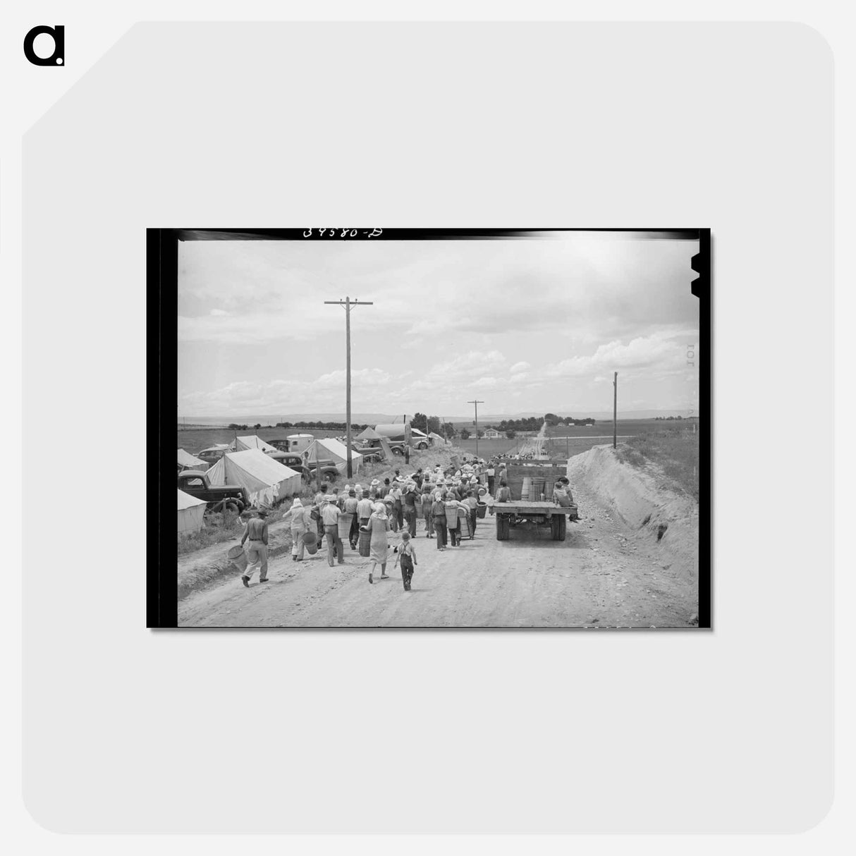 アートポストカード-Pea Pickers
 - ラッセル リー Postcard.