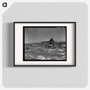 アートポスター-Farm buildings in the purchase area. Widtsoe, Utah. - ドロテア ラング Poster.