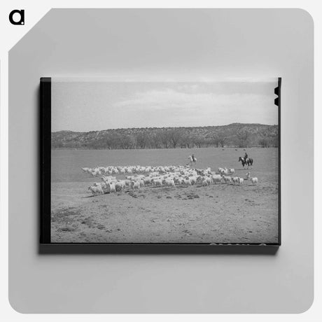 アートパネル-Ranchman and Goats
 - ラッセル リー Canvas.