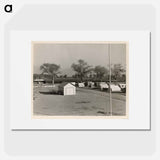 View of Kern migrant camp, community center at left. California - Dorothea Lange Poster.