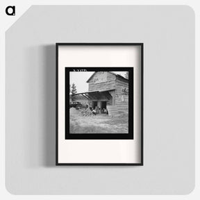 アートポスター-Putting in new flues in tobacco barn - ドロテア ラング Poster.