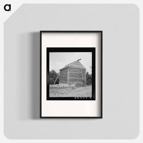 アートポスター-Log cabin barn under construction - ドロテア ラング Poster.
