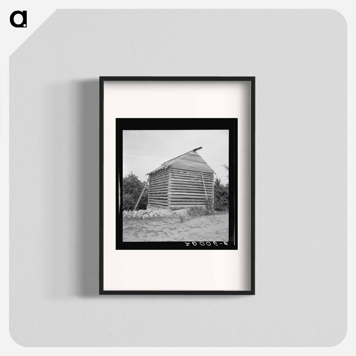 Log cabin barn under construction - ドロテア ラング Poster.