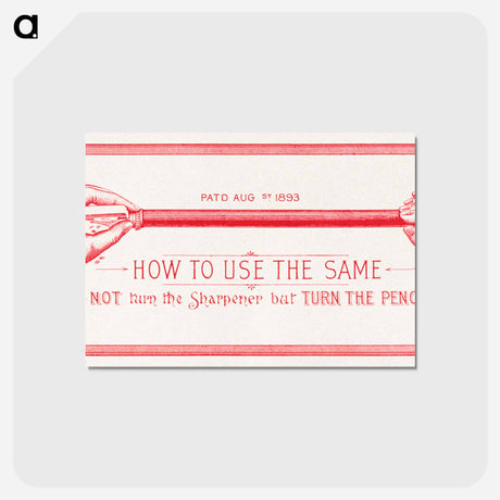 アートポストカード-The Eagle's New Pencil Sharpener
 - ボストン公共図書館 Postcard.