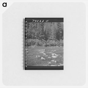 アートメモ帳-Fishing in the Salmon River
 - ラッセル リー Memo.
