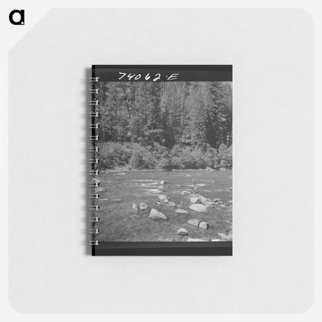 アートメモ帳-Fishing in the Salmon River
 - ラッセル リー Memo.