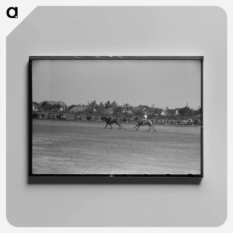 アートパネル-Watching Polo Match, Abilene, Texas
 - ラッセル リー Canvas.