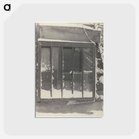 アートポストカード-Window: Wood, Glass, Snow - アルフレッド スティーグリッツ Postcard.