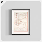 Portolan atlas of the Mediterranean Sea, western Europe, and the northwest coast of Africa - アンティーク地図 Poster.