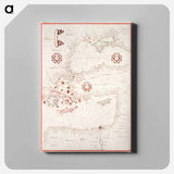 Portolan atlas of the Mediterranean Sea, western Europe, and the northwest coast of Africa - アンティーク地図 Canvas.