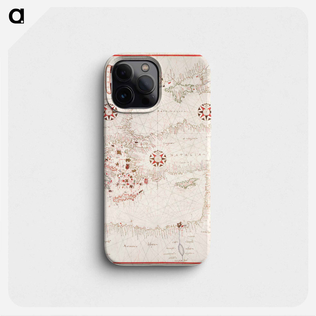Portolan atlas of the Mediterranean Sea, western Europe, and the northwest coast of Africa - アンティーク地図 Phone Case.