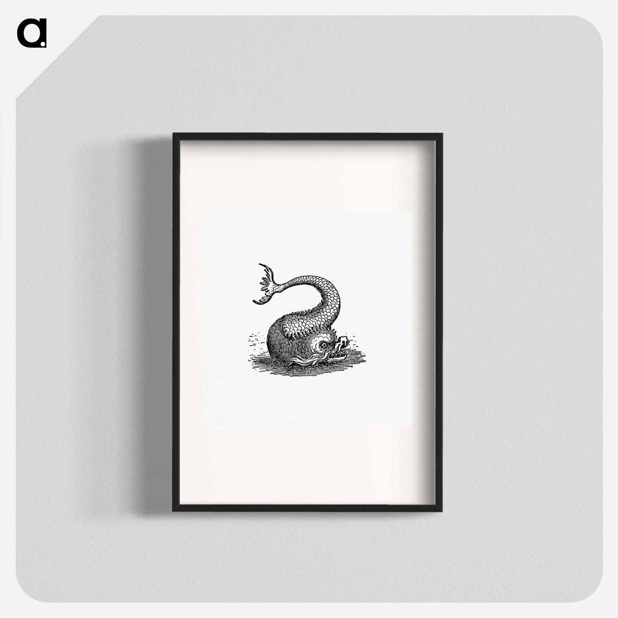 アートポスター-Fish Creature Illustration
 - 大英図書館 Poster.
