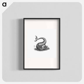 アートポスター-Fish Creature Illustration
 - 大英図書館 Poster.
