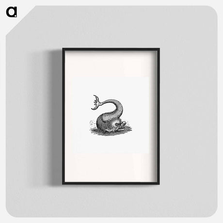 アートポスター-Fish Creature Illustration
 - 大英図書館 Poster.