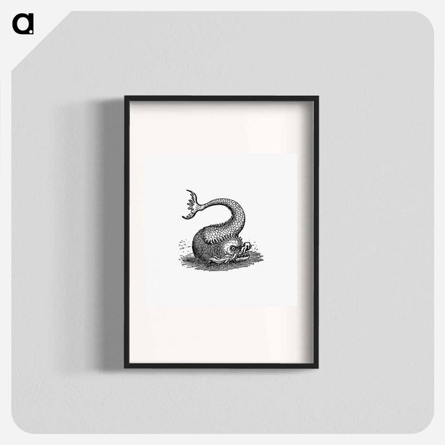 アートポスター-Fish Creature Illustration
 - 大英図書館 Poster.