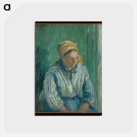 アートポストカード-Washerwoman, Study - カミーユ ピサロ Postcard.