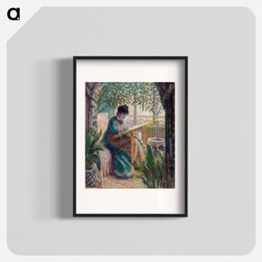 アートポスター-Madame Monet Embroidering - クロード モネ Poster.