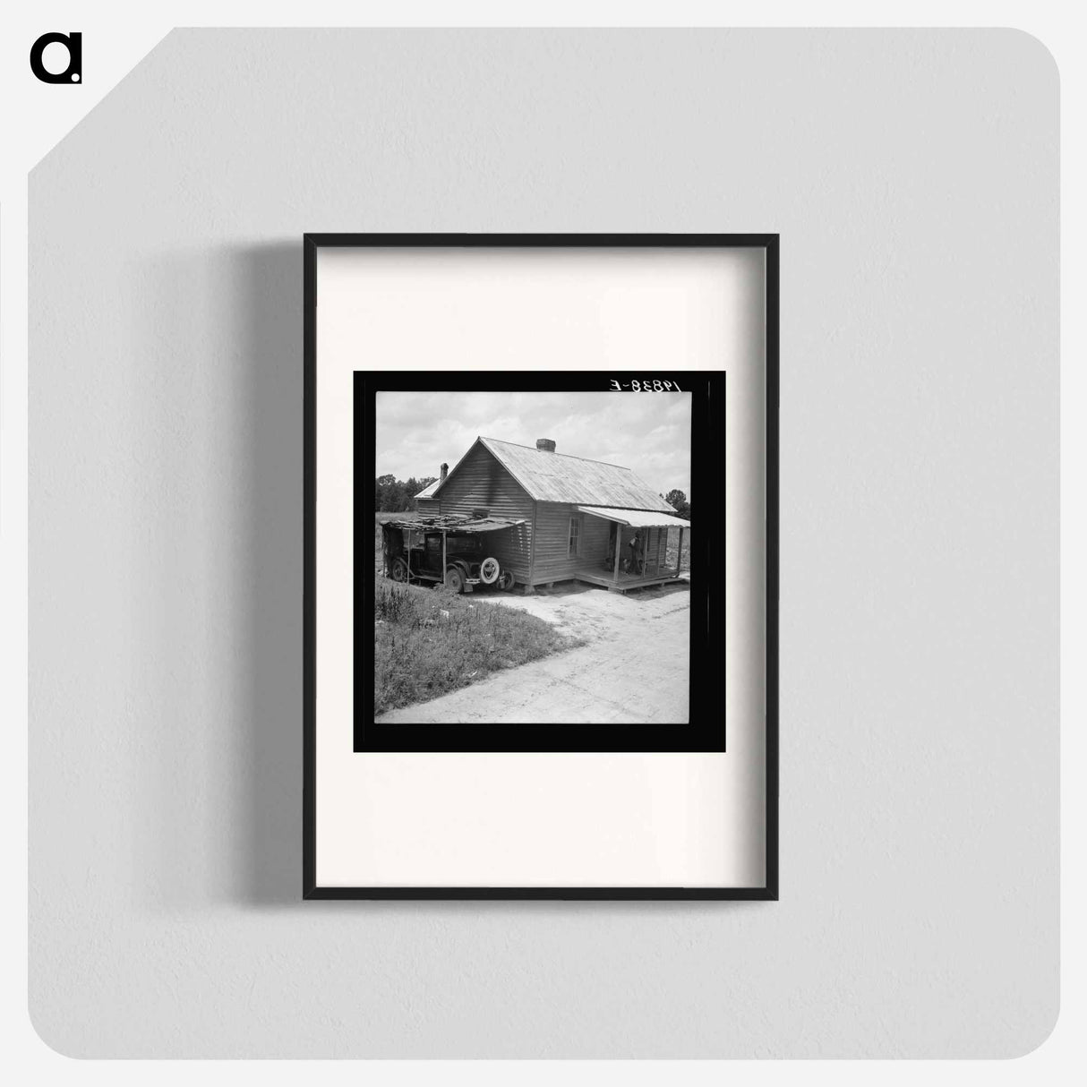 Home of tobacco tenant with addition of improvised garage - Dorothea Lange Poster.