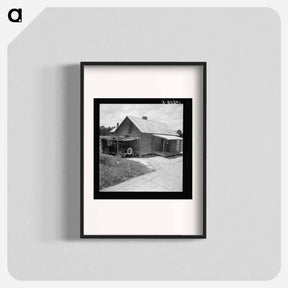 アートポスター-Home of tobacco tenant with addition of improvised garage - ドロテア ラング Poster.