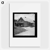 Home of tobacco tenant with addition of improvised garage - Dorothea Lange Poster.