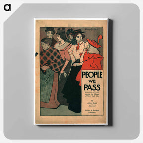 アートパネル-People we pass - エドワード ペンフィールド Canvas.
