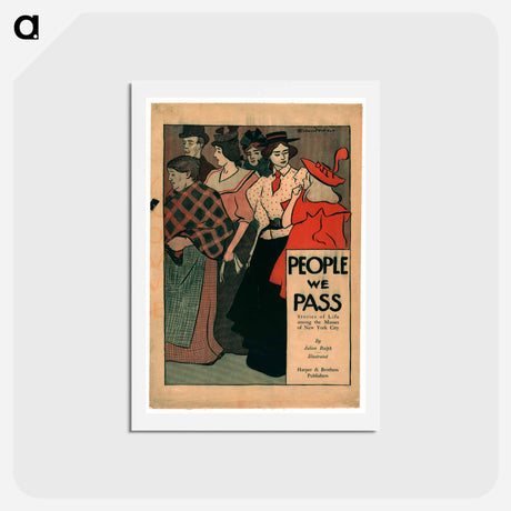 アートポストカード-People we pass - エドワード ペンフィールド Postcard.