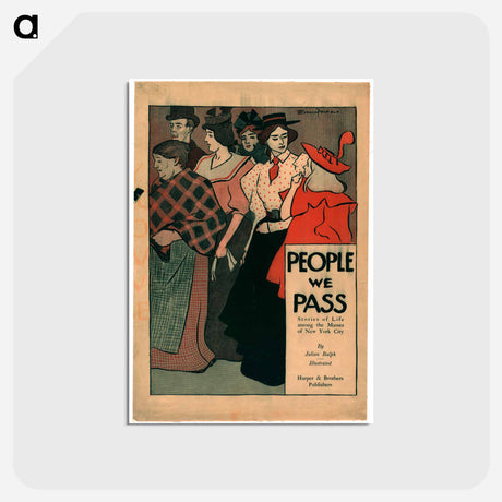 アートポストカード-People we pass - エドワード ペンフィールド Postcard.
