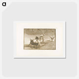 アートポストカード-They Play Another with the Cape in an Enclosure - フランシスコ デ ゴヤ Postcard.
