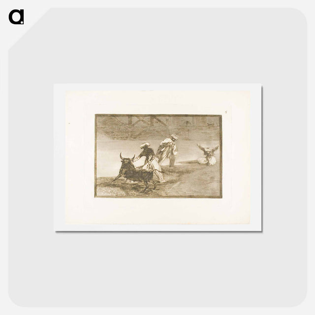 アートポストカード-They Play Another with the Cape in an Enclosure - フランシスコ デ ゴヤ Postcard.