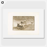 They Play Another with the Cape in an Enclosure - フランシスコ デ ゴヤ Poster.