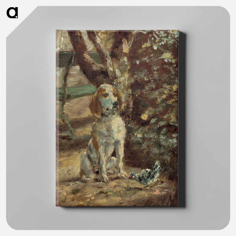 アートパネル-The Artist's Dog Flèche - アンリ ド トゥールーズ ロートレック Canvas.