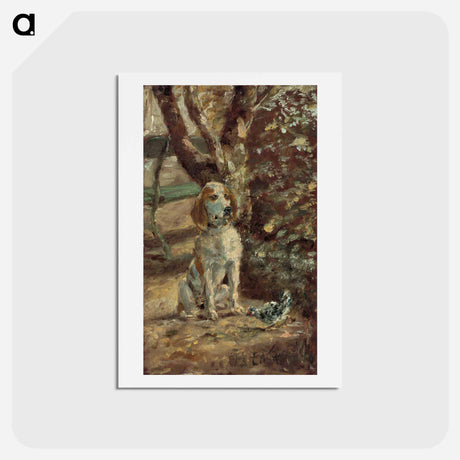 アートポストカード-The Artist's Dog Flèche - アンリ ド トゥールーズ ロートレック Postcard.