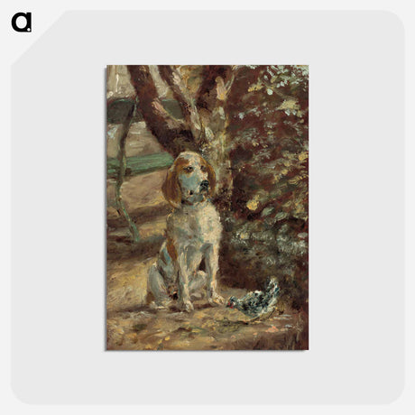 アートポストカード-The Artist's Dog Flèche - アンリ ド トゥールーズ ロートレック Postcard.