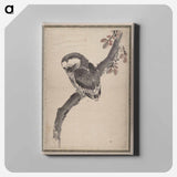 アートパネル-Katsushika Hokusai's owl - 葛飾 北斎 Canvas.